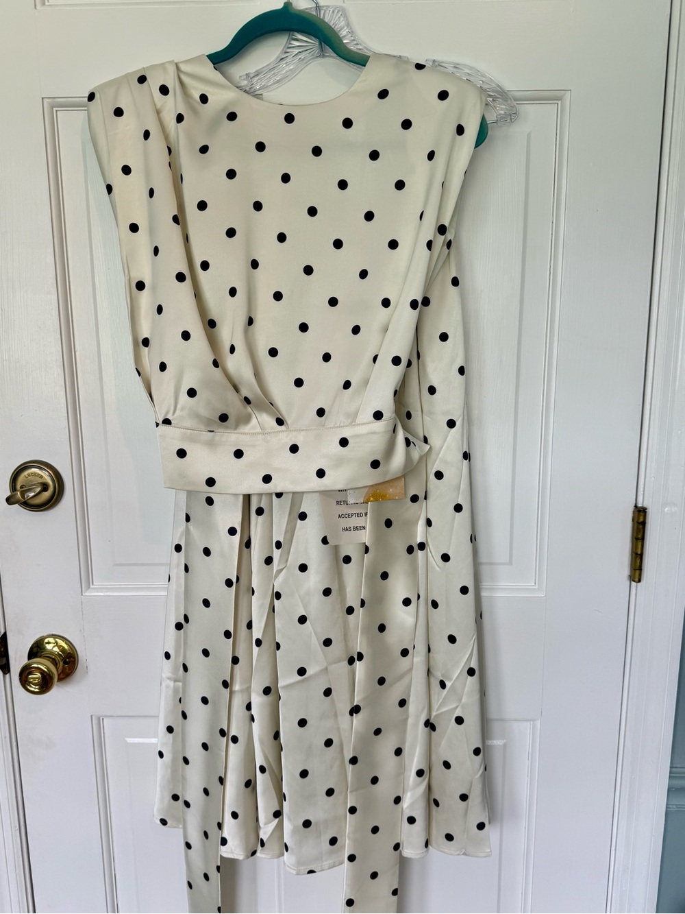 CHICWISH SATIN POLKA DOT MAXI SKIRT AND SLEEVELESS TOP SET - XS/S - Picture 8 of 12
